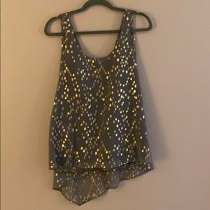 BCBG metallic animal spot sleeveless top